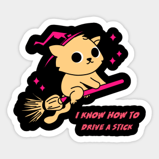 I KNOW HOW TO DRIVE A STICK Sticker